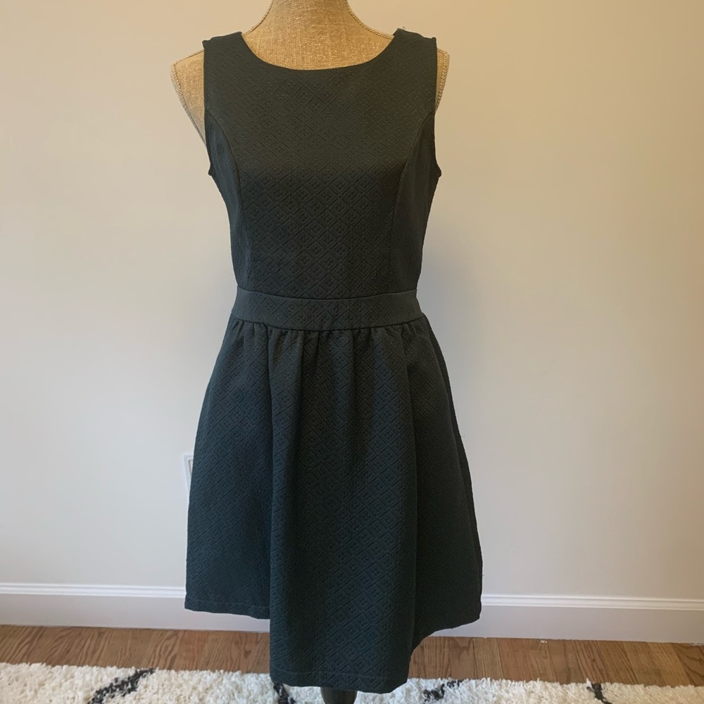 Textured Hunter Green Dress